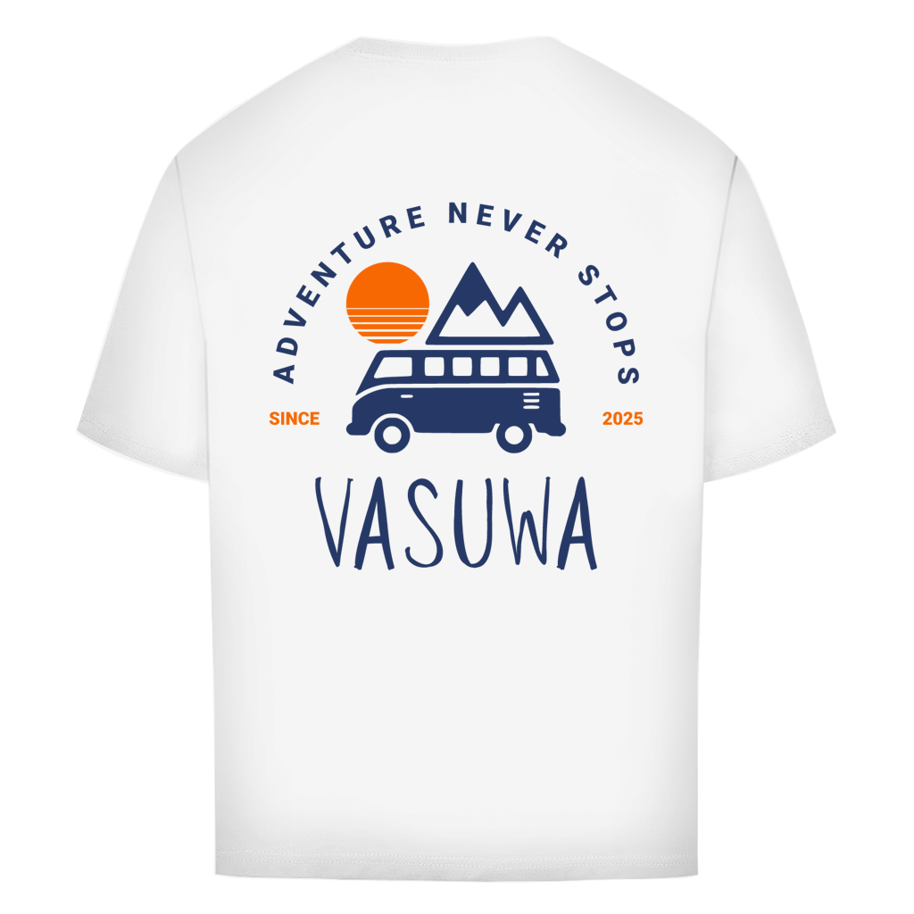 Oversize T-Shirt "VASUWA ADVENTURE NEVER STOPS"