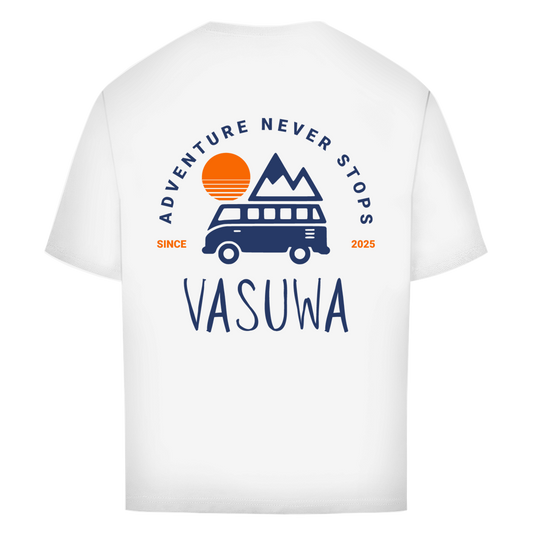 Oversize T-Shirt "VASUWA ADVENTURE NEVER STOPS"