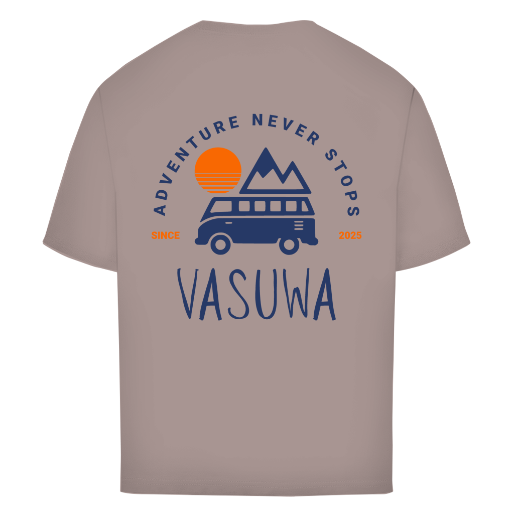 Oversize T-Shirt "VASUWA ADVENTURE NEVER STOPS"