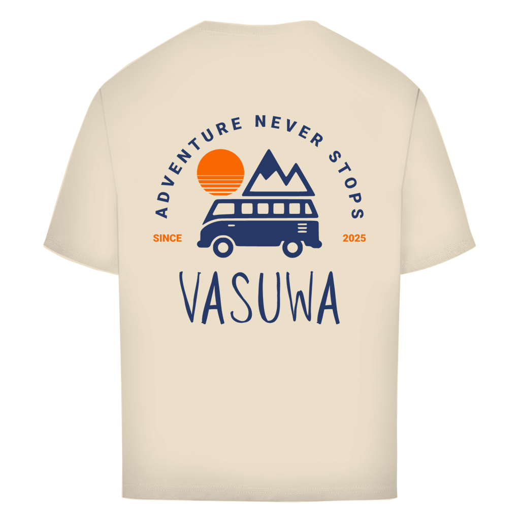 Oversize T-Shirt "VASUWA ADVENTURE NEVER STOPS"