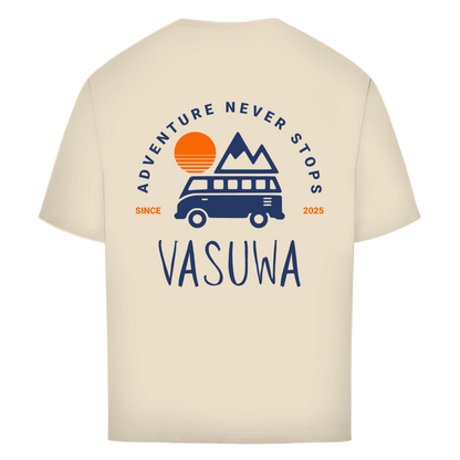 Oversize T-Shirt "VASUWA ADVENTURE NEVER STOPS"