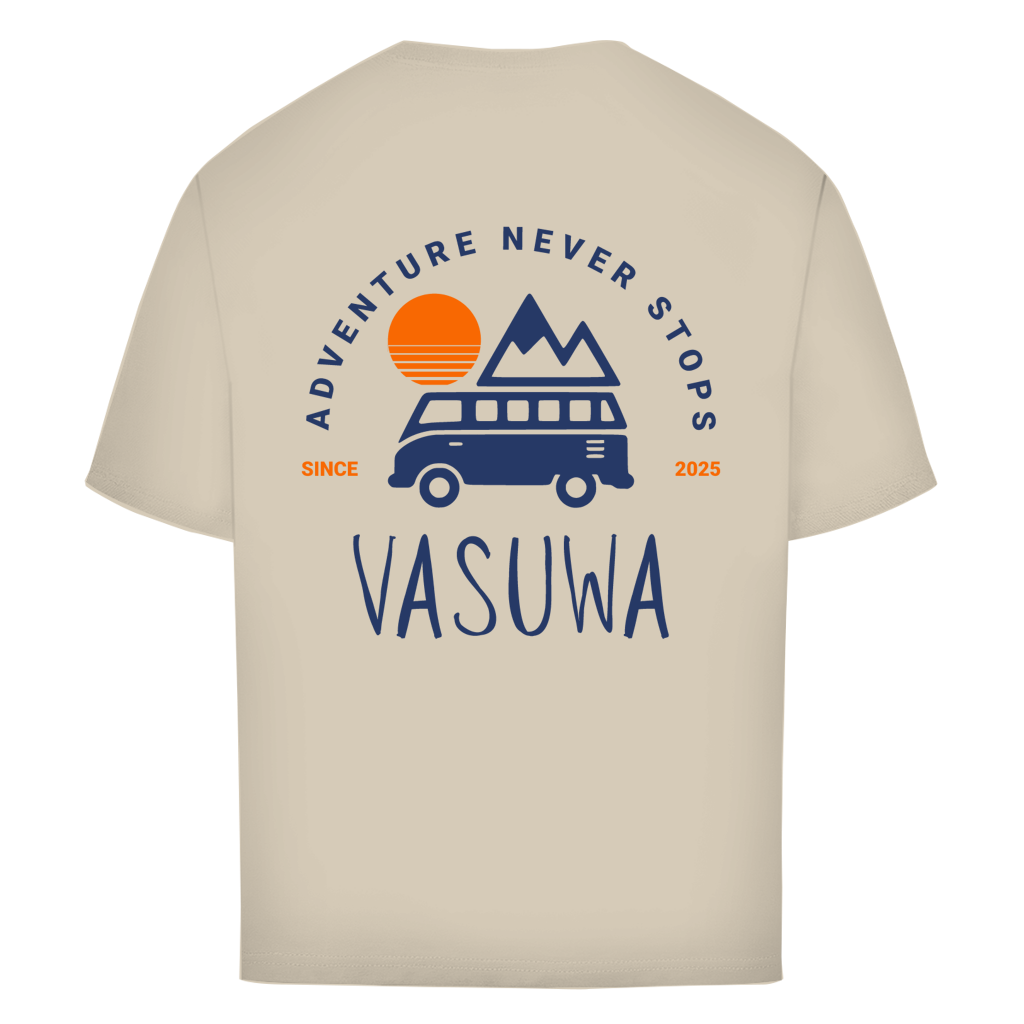 Oversize T-Shirt "VASUWA ADVENTURE NEVER STOPS"