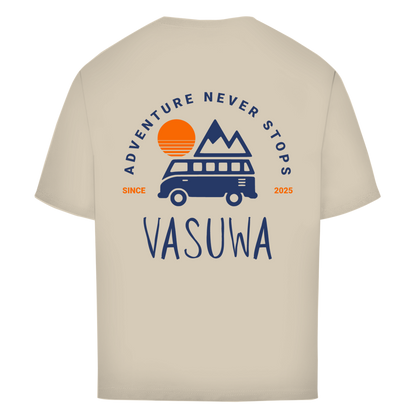 Oversize T-Shirt "VASUWA ADVENTURE NEVER STOPS"