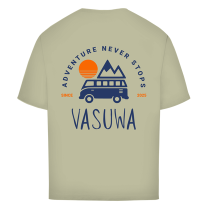 Oversize T-Shirt "VASUWA ADVENTURE NEVER STOPS"