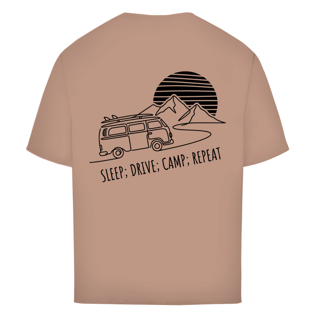 Oversize T-Shirt "SLEEP;DRIVE;CAMP;REPEAT"