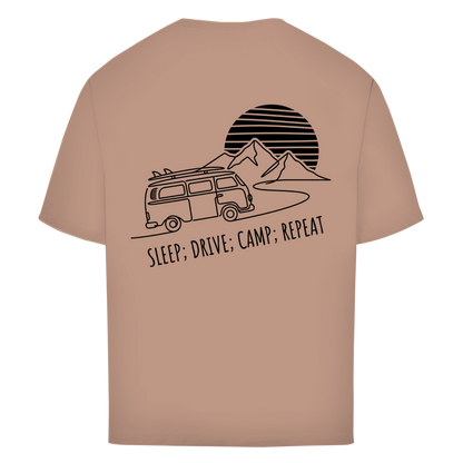 Oversize T-Shirt "SLEEP;DRIVE;CAMP;REPEAT"
