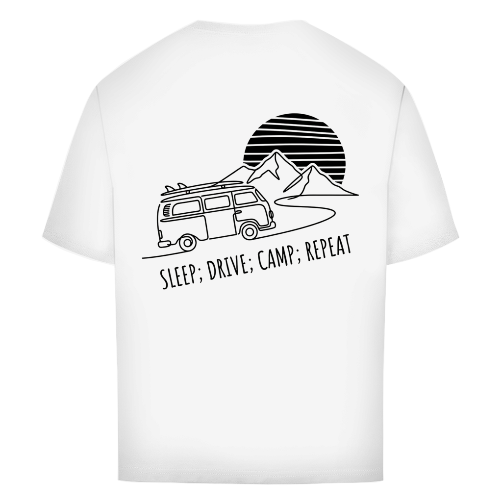 Oversize T-Shirt "SLEEP;DRIVE;CAMP;REPEAT"