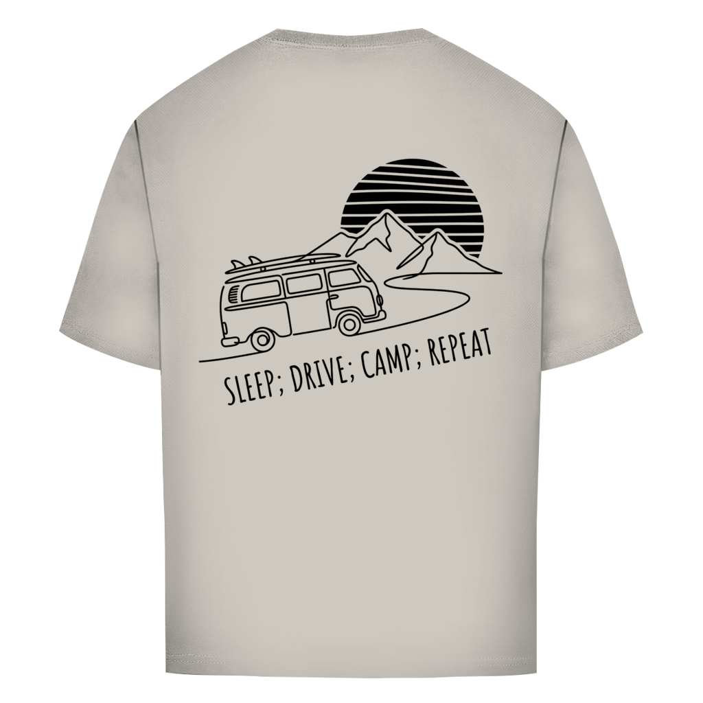 Oversize T-Shirt "SLEEP;DRIVE;CAMP;REPEAT"