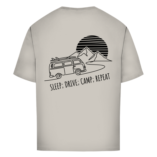 Oversize T-Shirt "SLEEP;DRIVE;CAMP;REPEAT"