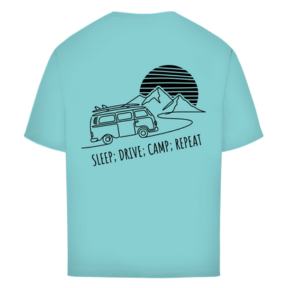 Oversize T-Shirt "SLEEP;DRIVE;CAMP;REPEAT"