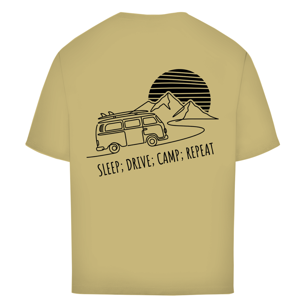Oversize T-Shirt "SLEEP;DRIVE;CAMP;REPEAT"