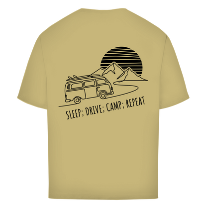 Oversize T-Shirt "SLEEP;DRIVE;CAMP;REPEAT"